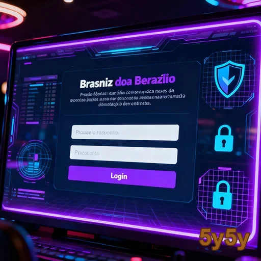 Tela de login do 5y5y Brasil com design moderno e intuitivo.