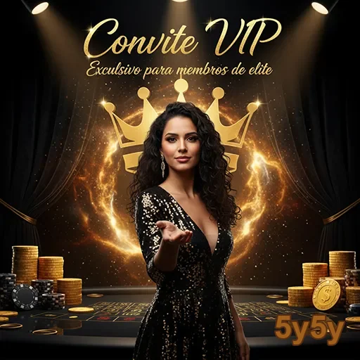 Convite VIP dos serviços 5y5y, destacando experiências exclusivas e elegantes.