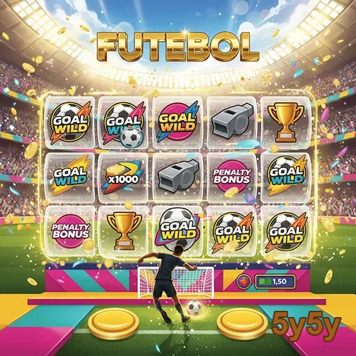 Imagem do jogo de slot de futebol disponível no site 5y5y, com gráficos vibrantes e temática esportiva.